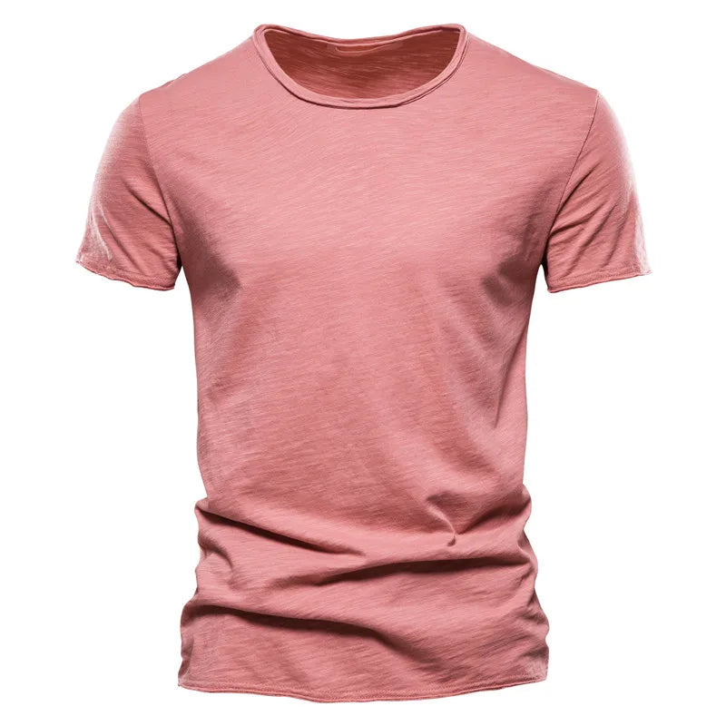 T-Shirt Homme Col Rond Coton – Coupe Slim Casual Été