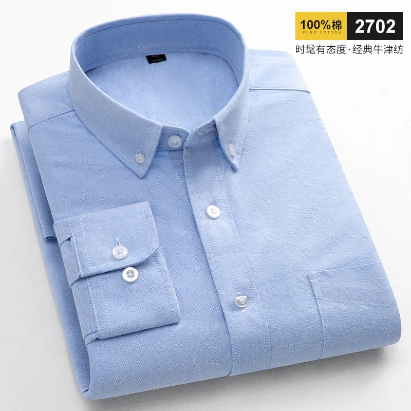 Chemise Oxford Homme Casual Manches Longues – CLEVI Paris