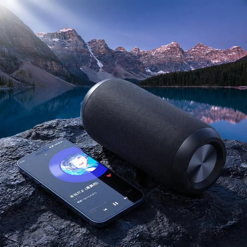 Enceinte Bluetooth Portable KaiAqua – Basses Puissantes, Subwoofer, TF/USB/AUX, Camping
