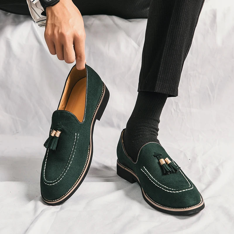 Mocassin Homme Daim Glands Slip-On | Semelle Massage 4 Coloris