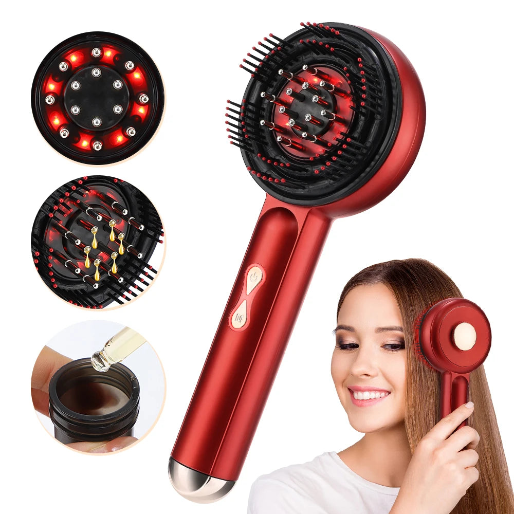 Peigne de Massage Vibrant – Thérapie Lumière Rouge Cheveux – CLEVI Paris