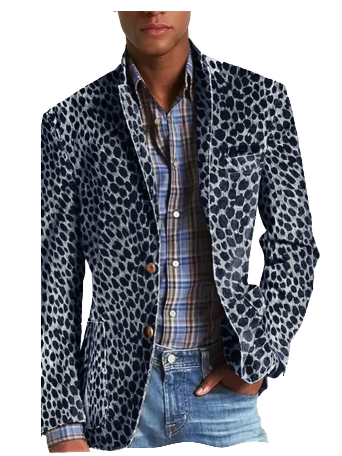 Blazer Velours Homme Imprimé – CLEVI Paris