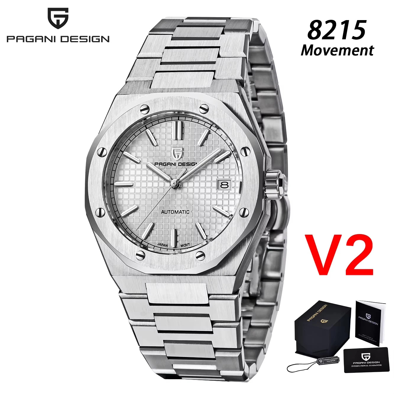 Montre Automatique Homme Pagani Design PD-1673 Seiko NH35 Saphir Lumineux Phase de Lune 10 Bar 7 Coloris – CLEVI Paris