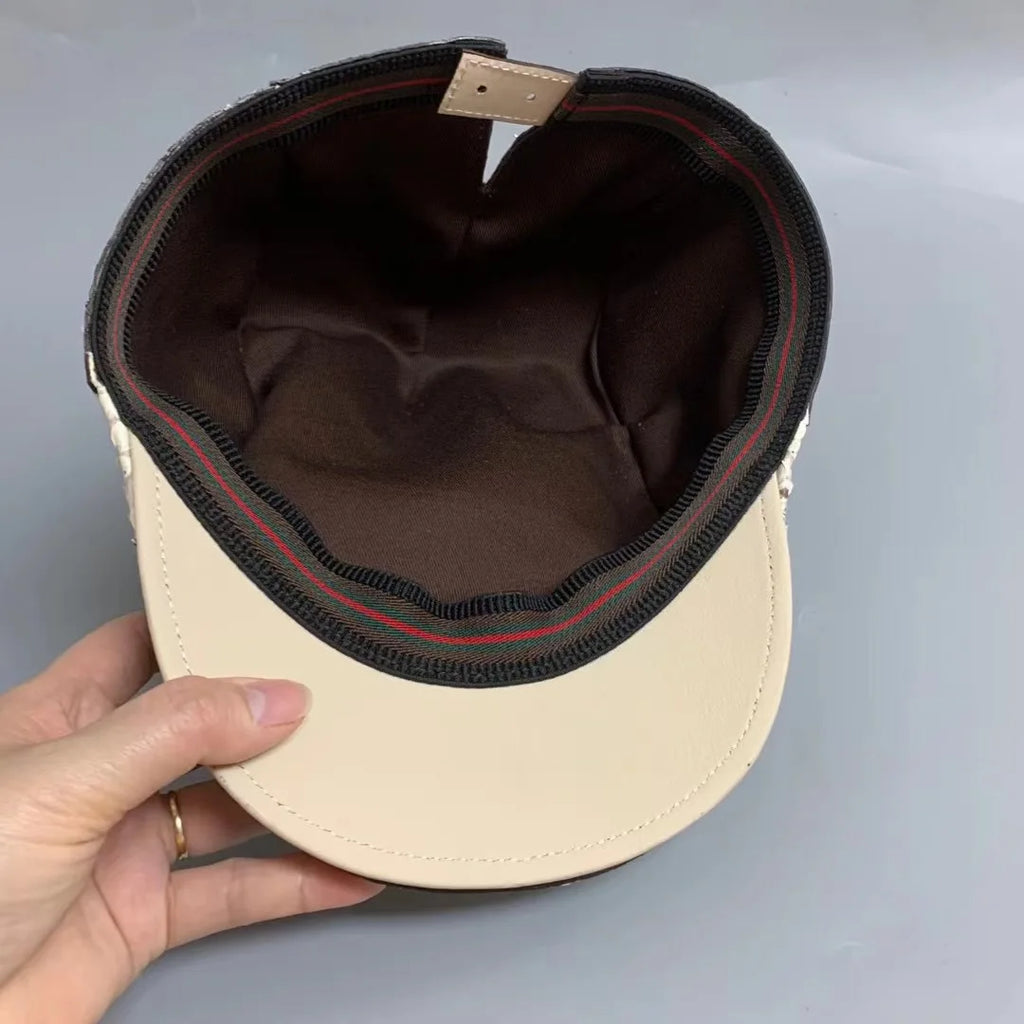 Casquette Gatsby Cuir Serpent Gris Homme – CLEVI Paris