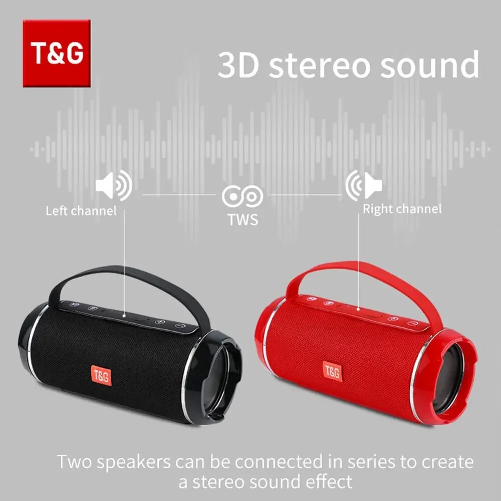 T&G TG116C Enceinte Bluetooth Portable Waterproof TWS 3D Stéréo – CLEVI Paris