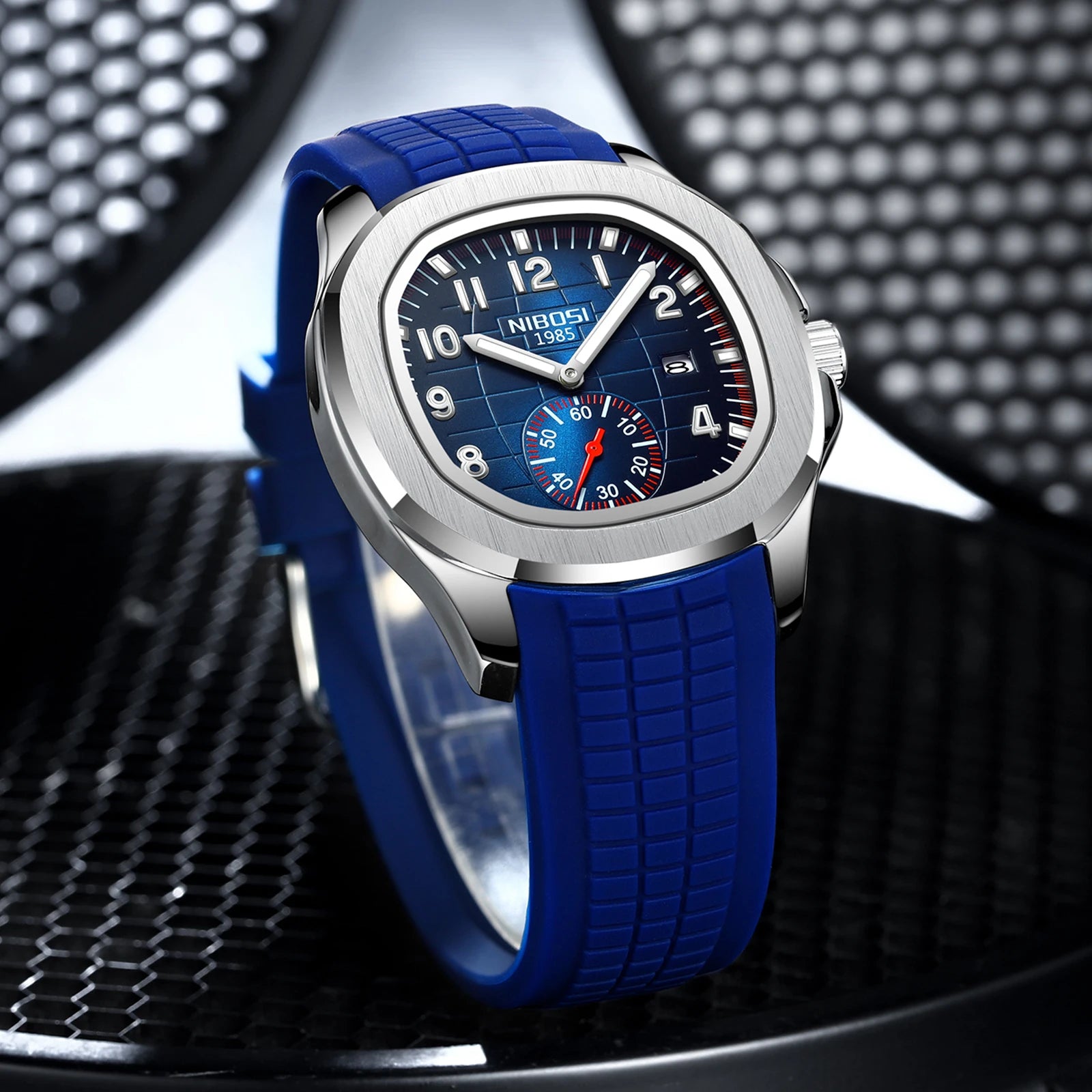 Montre NIBOSI 2653 Aquanaut – Quartz Sport, Date Automatique, Couronne Visée, Aiguilles Lumineuses, Anti-Magnétique, Étanche 3 ATM – CLEVI Paris