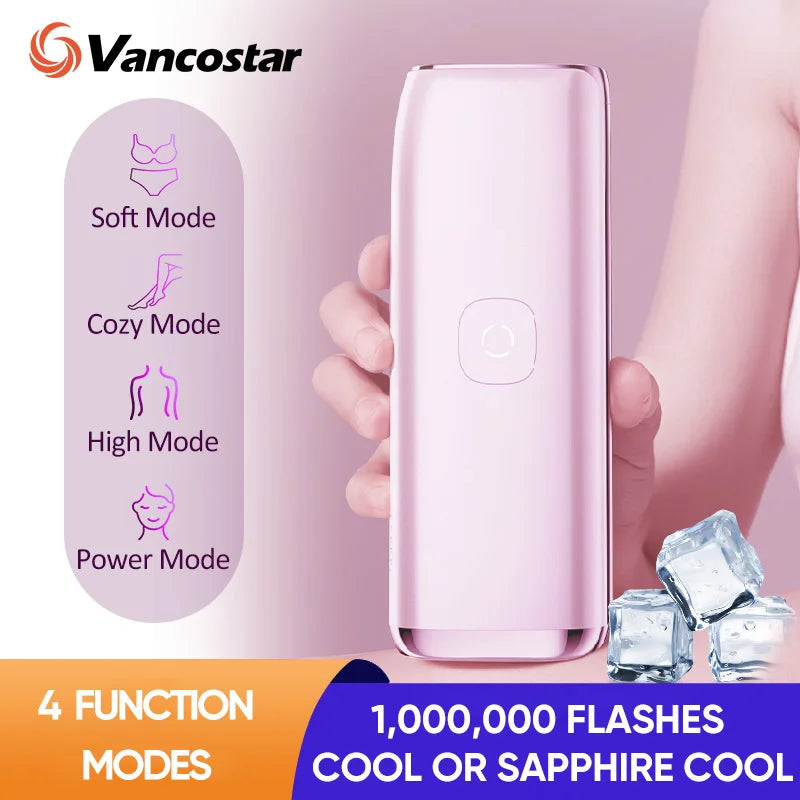 Épilateur IPL Vancostar – Épilation Définitive Corps & Visage, Refroidissement Saphir ou Glace