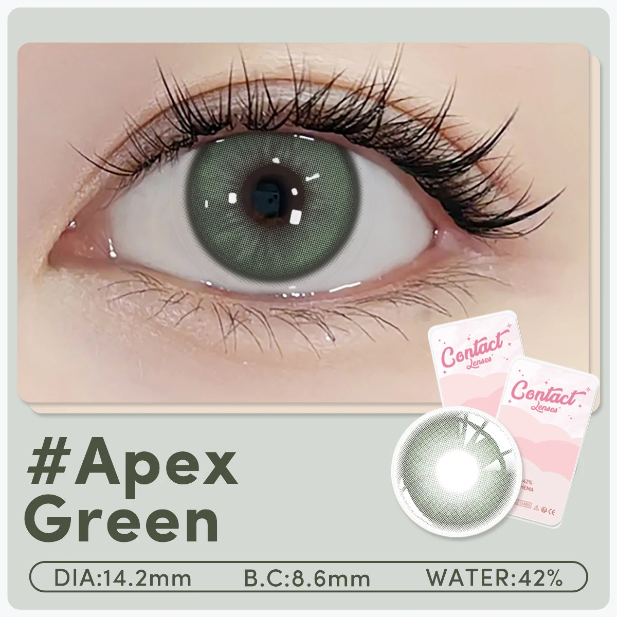 Lentilles de Contact Colorées UYAAI sans Correction – 14 Teintes, Port Annuel