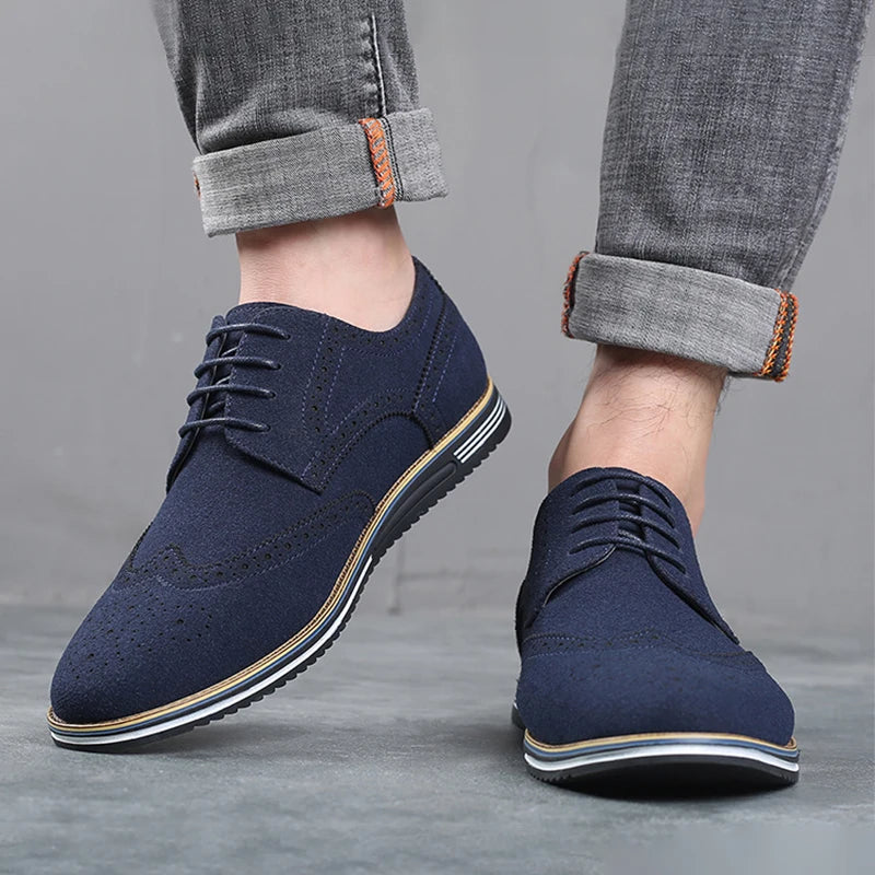 Chaussures Oxford Homme Daim | Lacets Casual Sport Respirantes