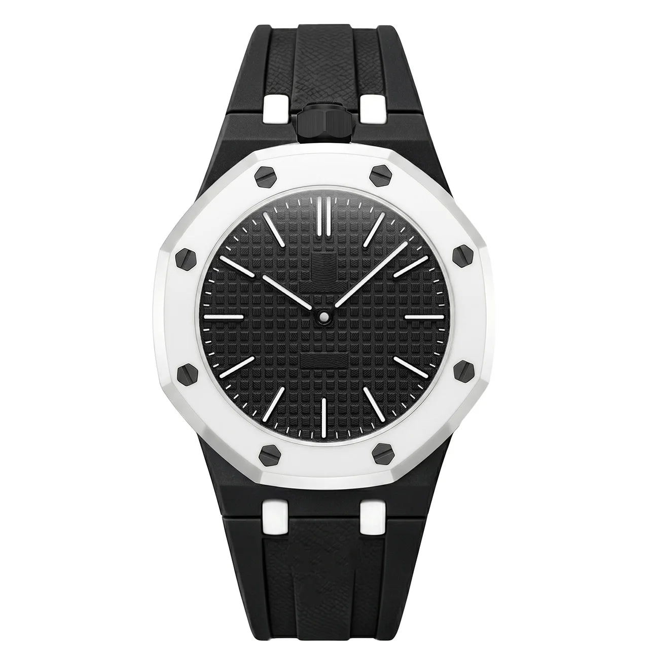 Montre Quartz Boîtier Octogonal Unisexe Bracelet Cuir Multicolore – CLEVI Paris