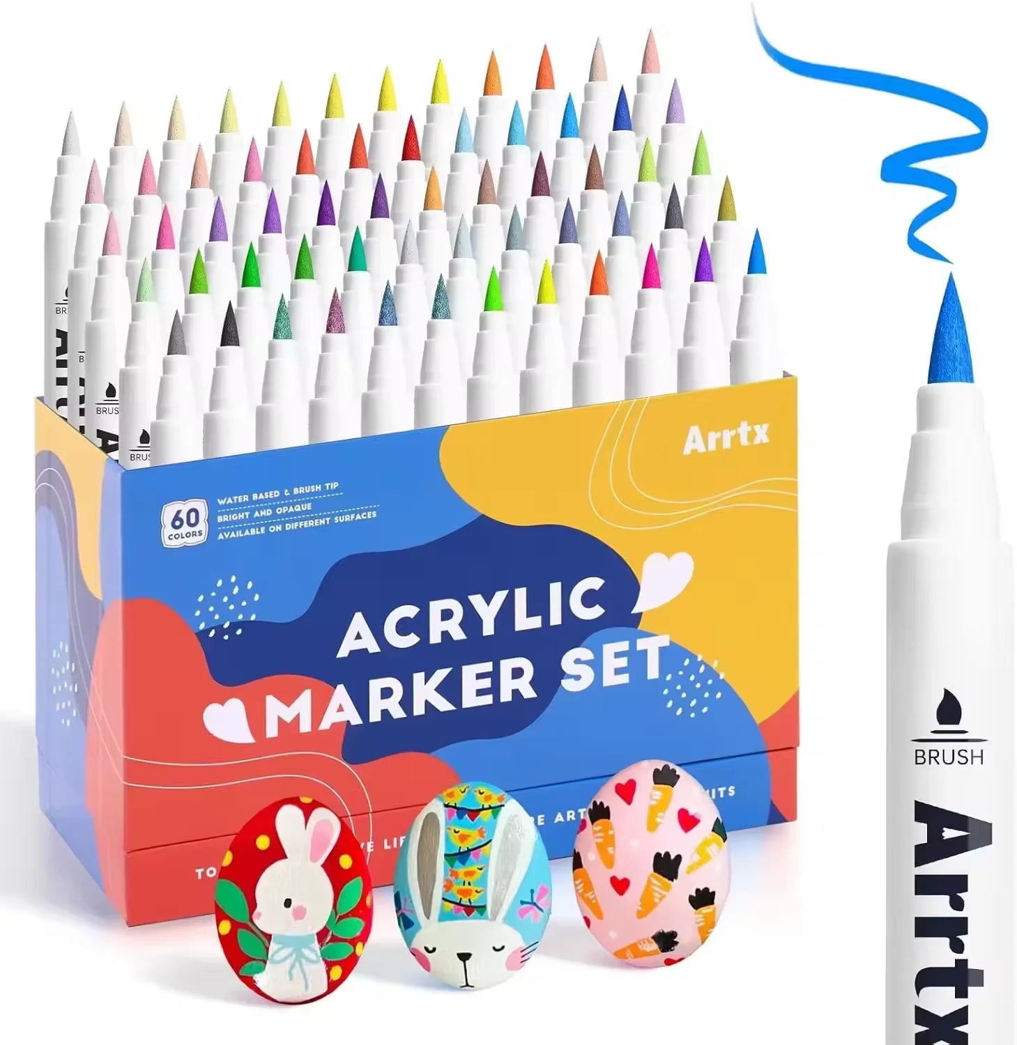 Marqueurs Acryliques Arrtx Pointe Pinceau – 30 à 90 Couleurs, Multi-Surfaces – CLEVI Paris