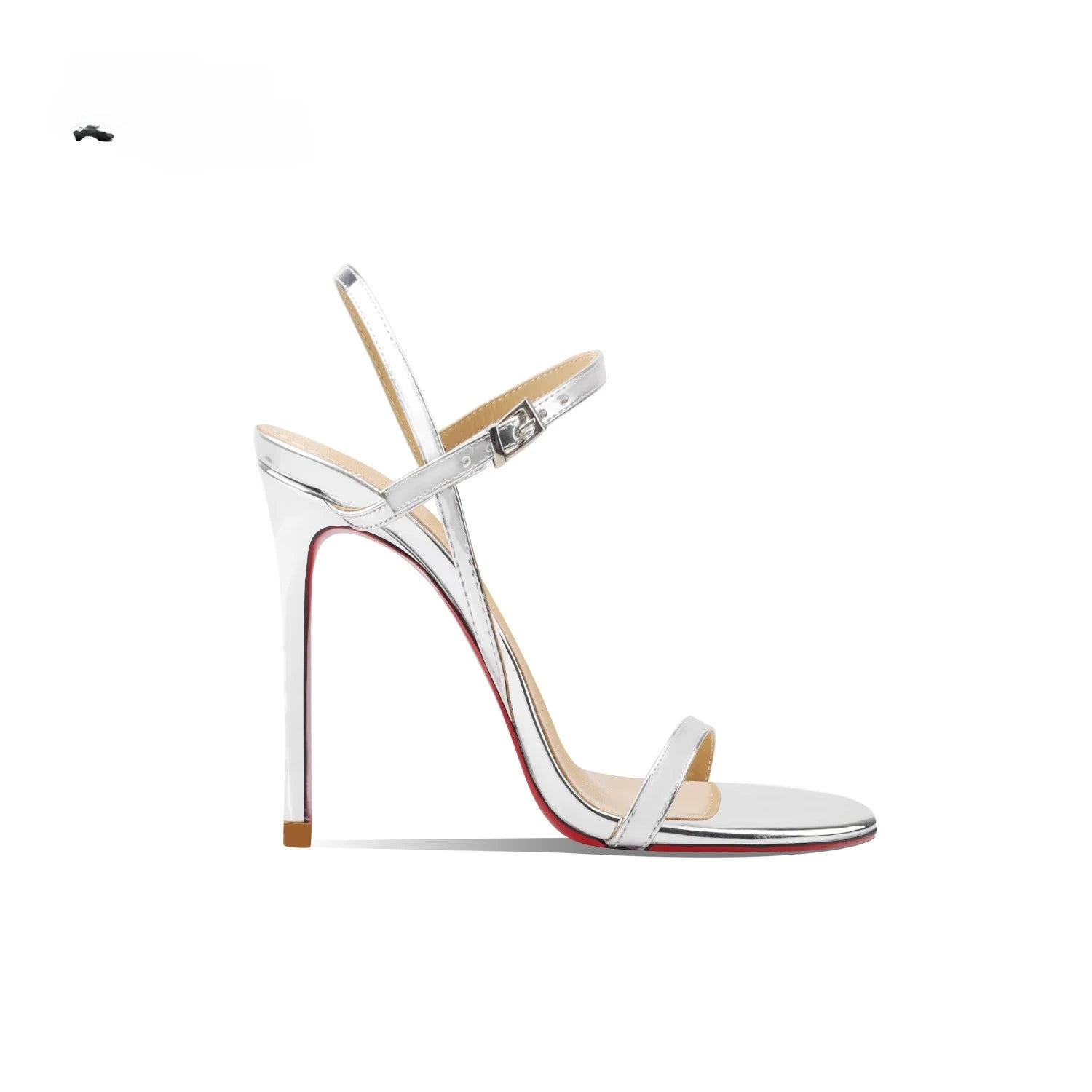 Escarpins Femme Talon Aiguille Cuir Verni Bout Ouvert Bride Cheville – CLEVI Paris
