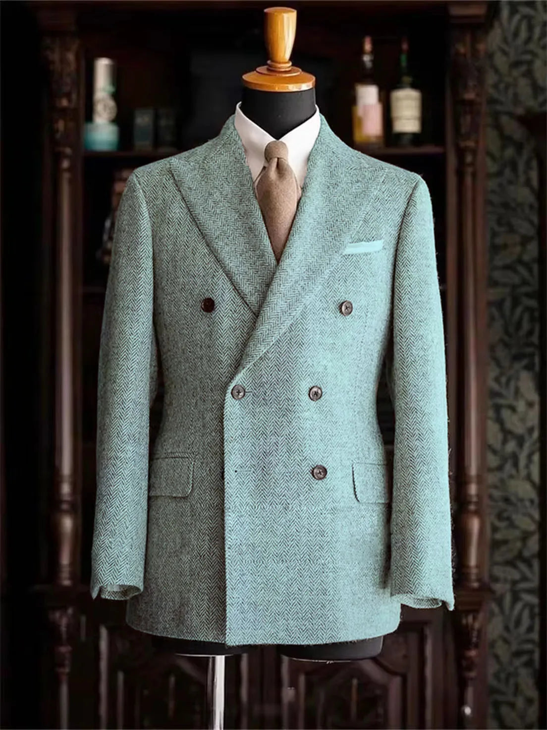Blazer homme double boutonnage à chevrons – CLEVI Paris