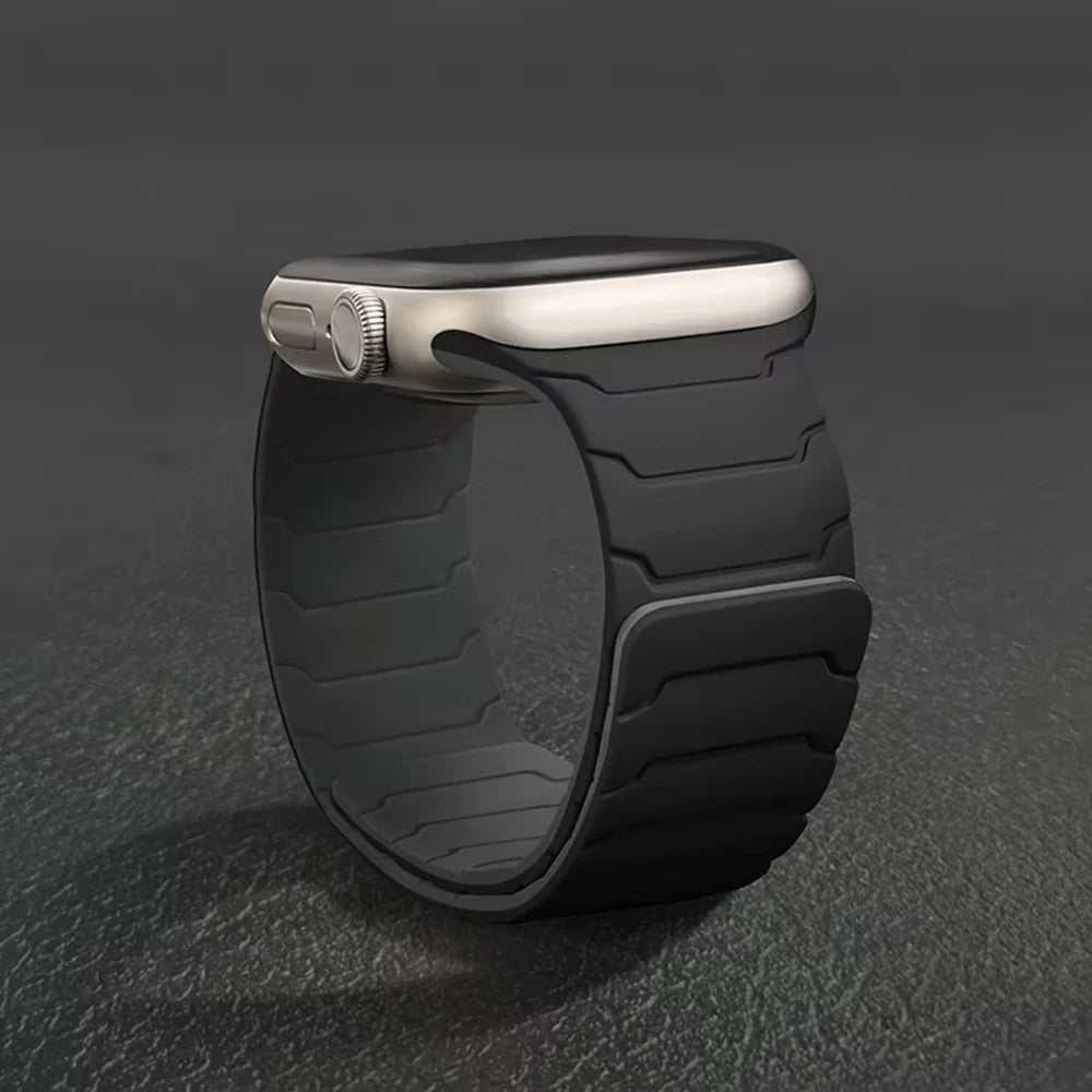 Bracelet Silicone Magnétique Apple Watch – Compatible Series 1–11 SE Ultra 1/2/3 – 38 40 41 42 44 45 46 49mm – CLEVI Paris