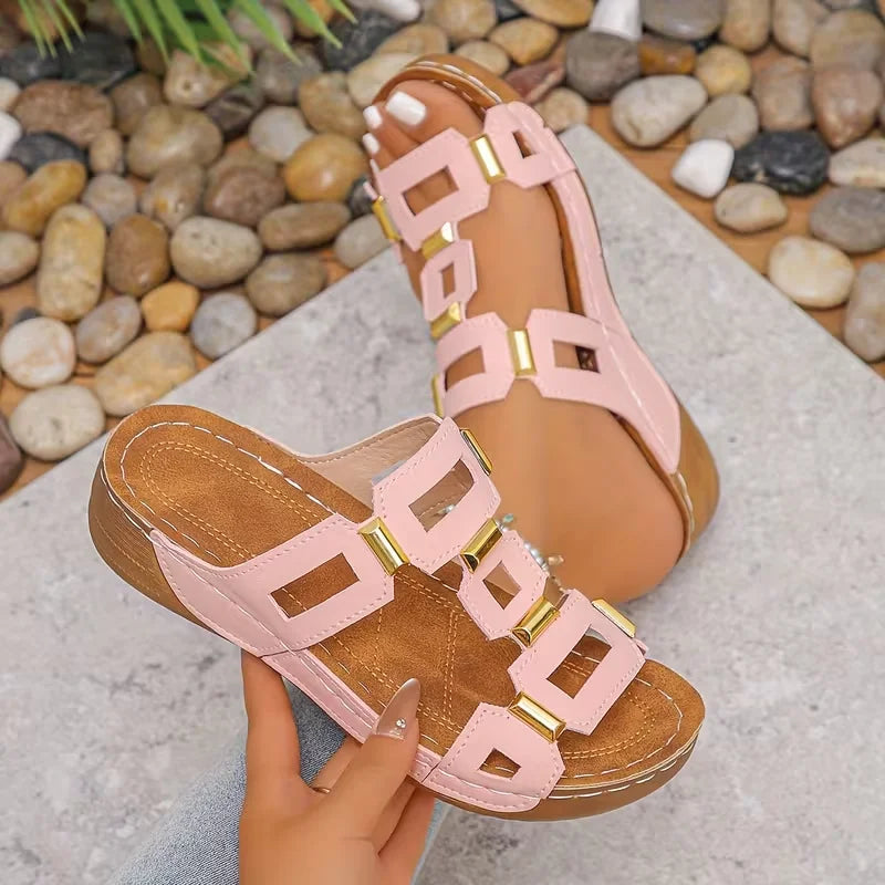 Sandales femme ouvertes à plateforme – CLEVI Paris