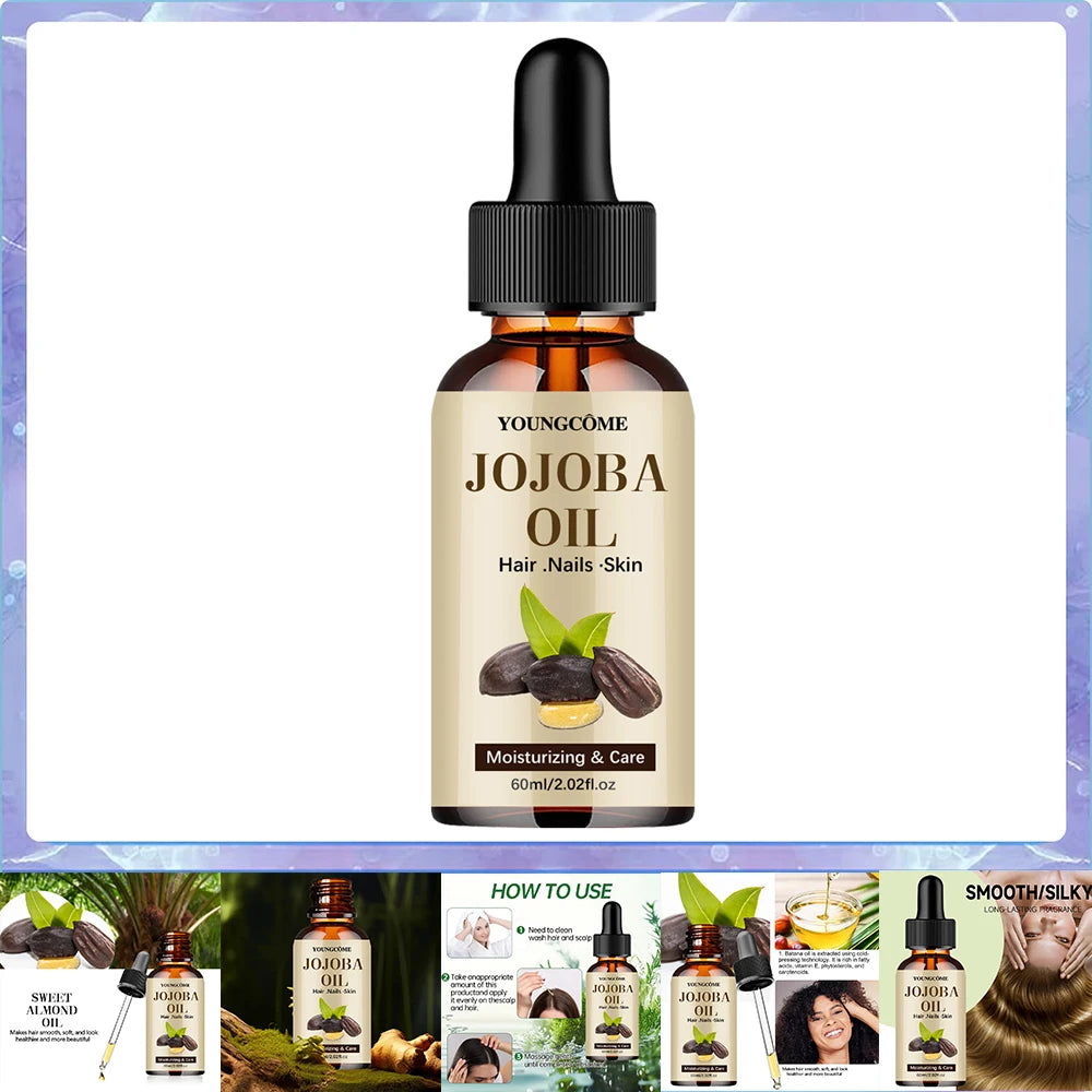 Huile de Jojoba Bio YOUNGCOME | Pressée à Froid & Pure | Cheveux, Visage, Peau & Ongles | Certifiée CPNP – CLEVI Paris