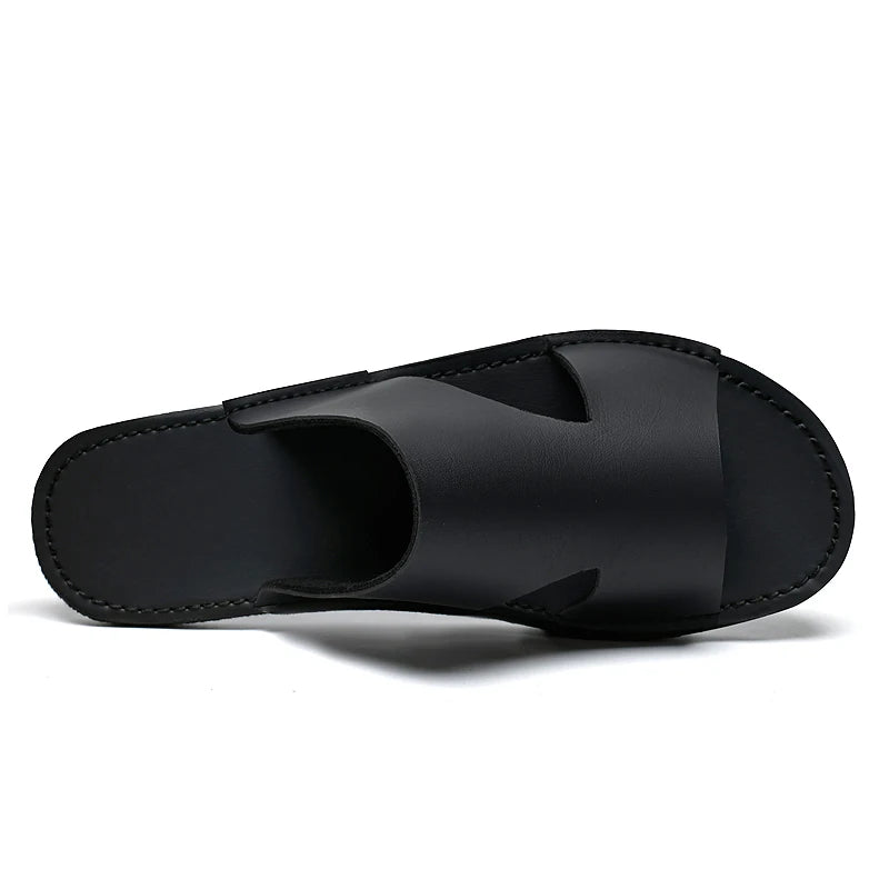 Sandales Homme Cuir de Vache Véritable Casual Antidérapantes – CLEVI Paris