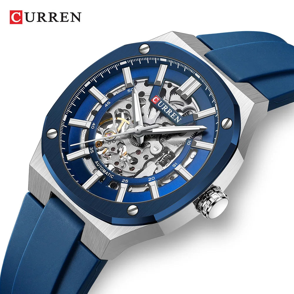 Montre Mécanique Automatique Homme CURREN 8485 – Verre Saphir, Acier Inoxydable