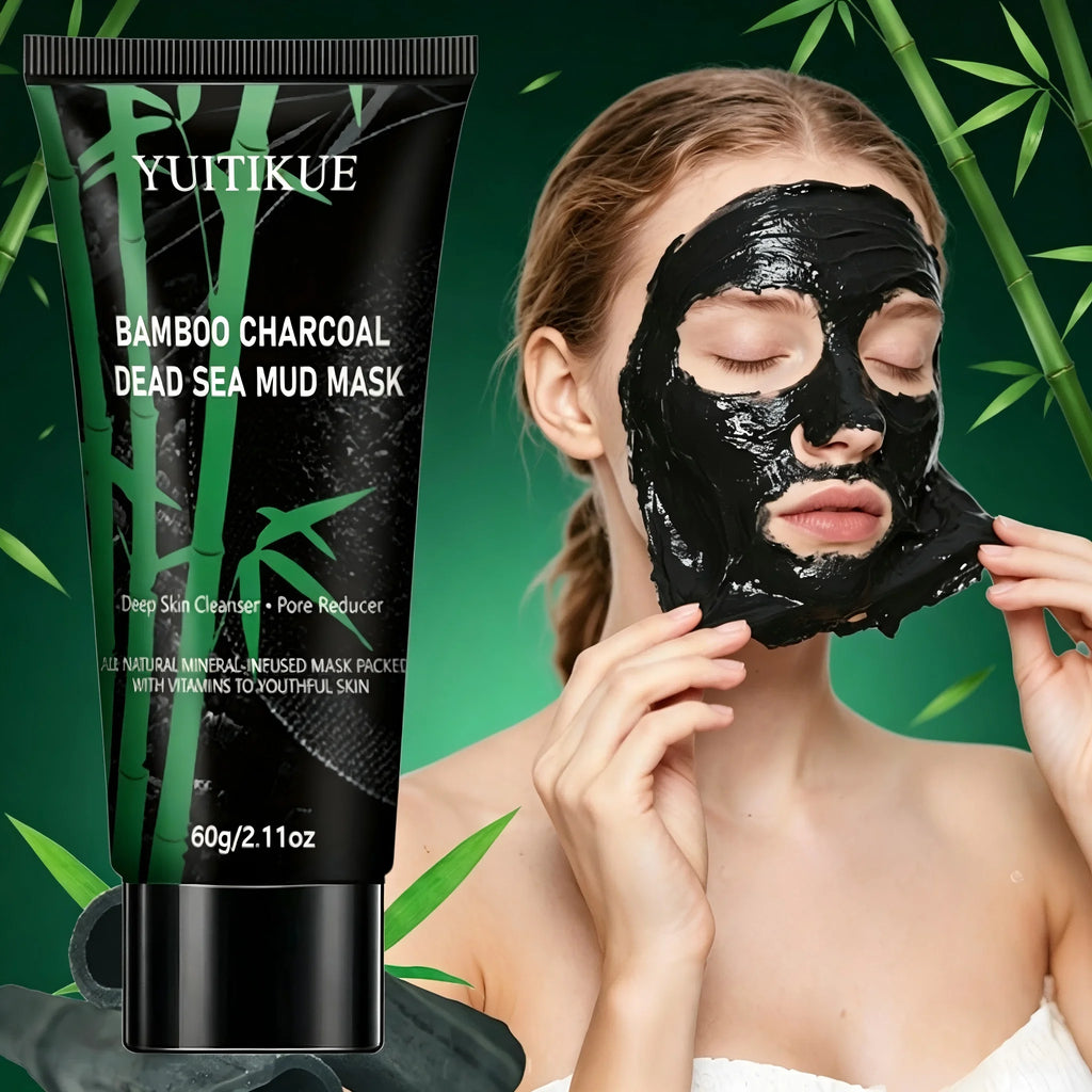 Masque Argile Charbon Bambou Mer Morte Pores & Pureté 60g – CLEVI Paris