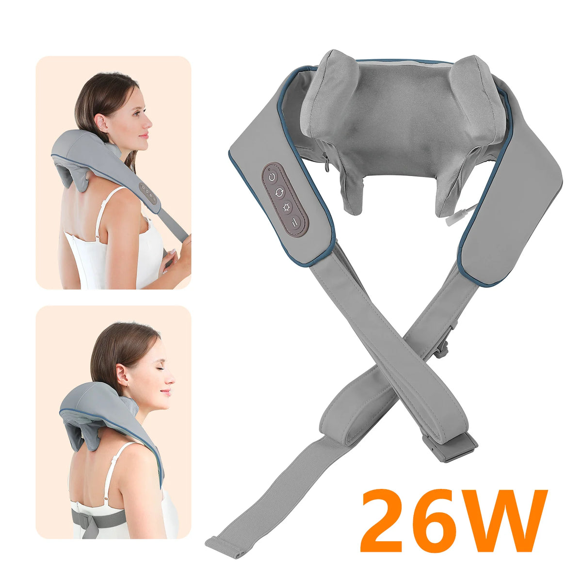 Masseur Nuque & Épaules Sans Fil 20W/26W Trapèze 3D – CLEVI Paris
