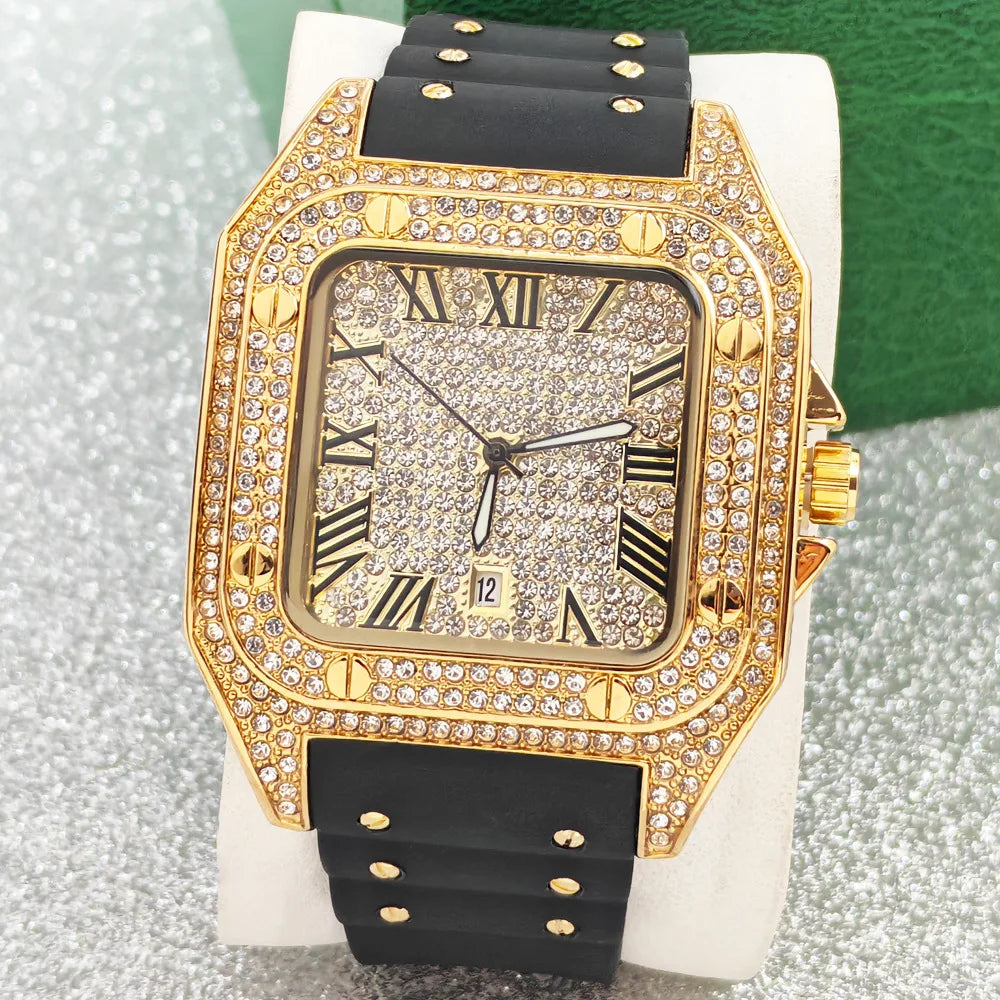 Montre Automatique Homme STARPERISH – Boîtier Carré Luxe, Bracelet Acier