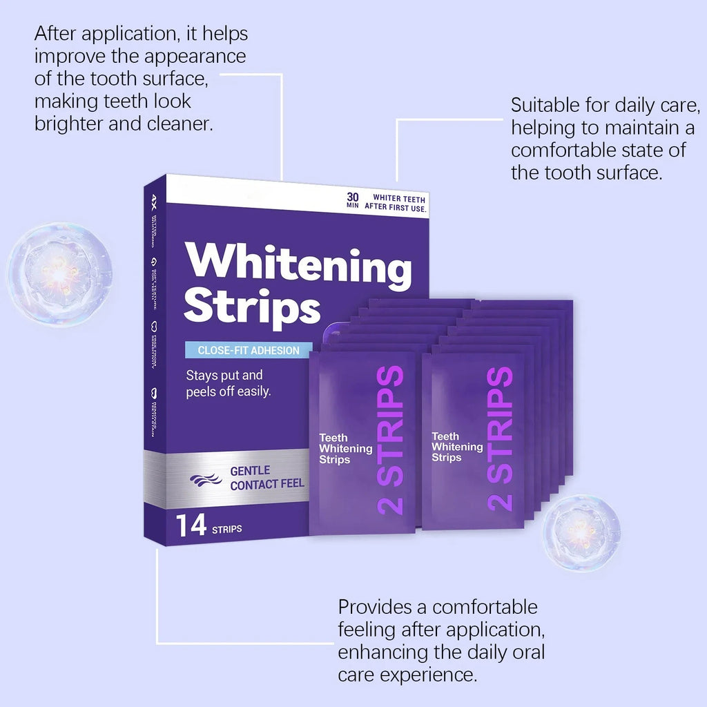 Bandelettes Blanchissantes Violettes EELHOE | Sourire Éclatant & Haleine Fraîche | Certifiées CPNP – CLEVI Paris