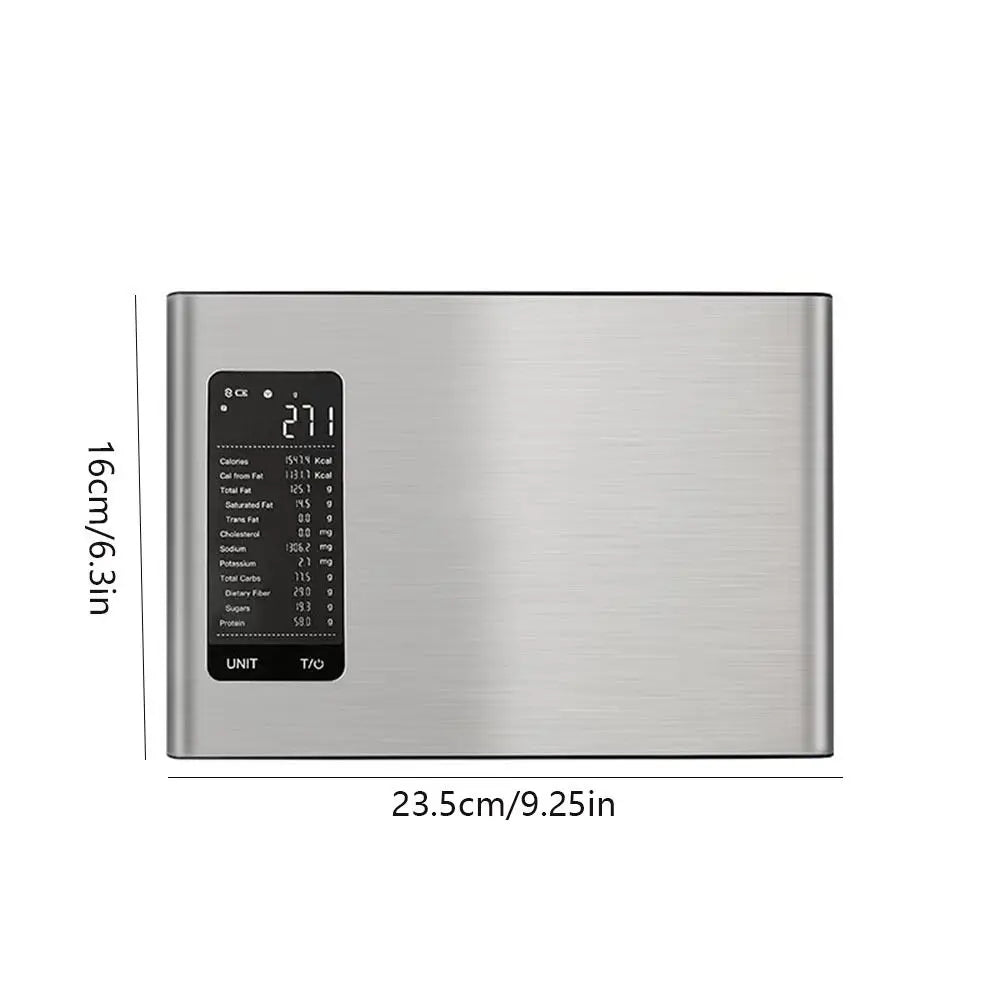 Balance de Cuisine Numérique Connectée | Inox 304, Précision 0,1 g, Suivi Nutritionnel – CLEVI Paris
