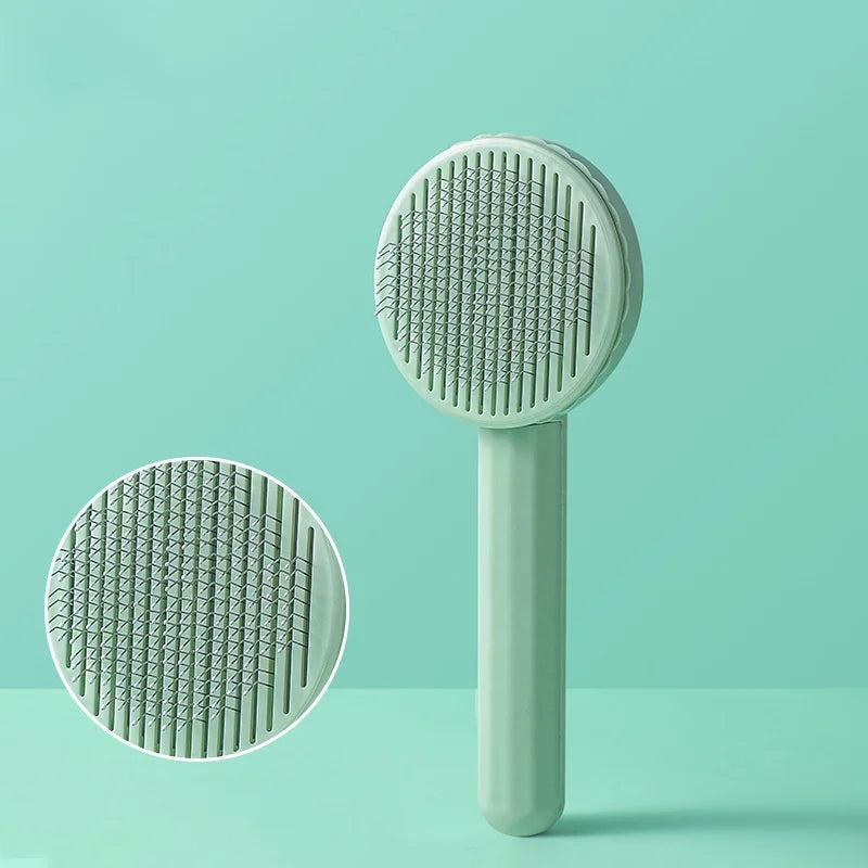 Brosse Auto-Nettoyante Chien & Chat Massage & Démêlage — CLEVI Paris