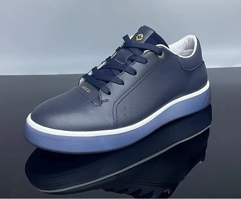 Sneakers Homme Cuir Vache Véritable Respirant Semelle TPU Antidérapante Plateforme VRKK – CLEVI Paris