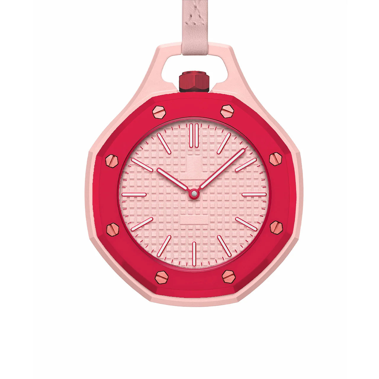 Montre Quartz Boîtier Octogonal Unisexe Bracelet Cuir Multicolore – CLEVI Paris