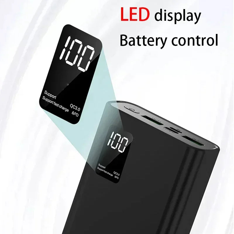 Batterie Externe Lenovo 120W Charge Rapide + Sans Fil Qi 15W Affichage LED USB-C Compact 240g – CLEVI Paris