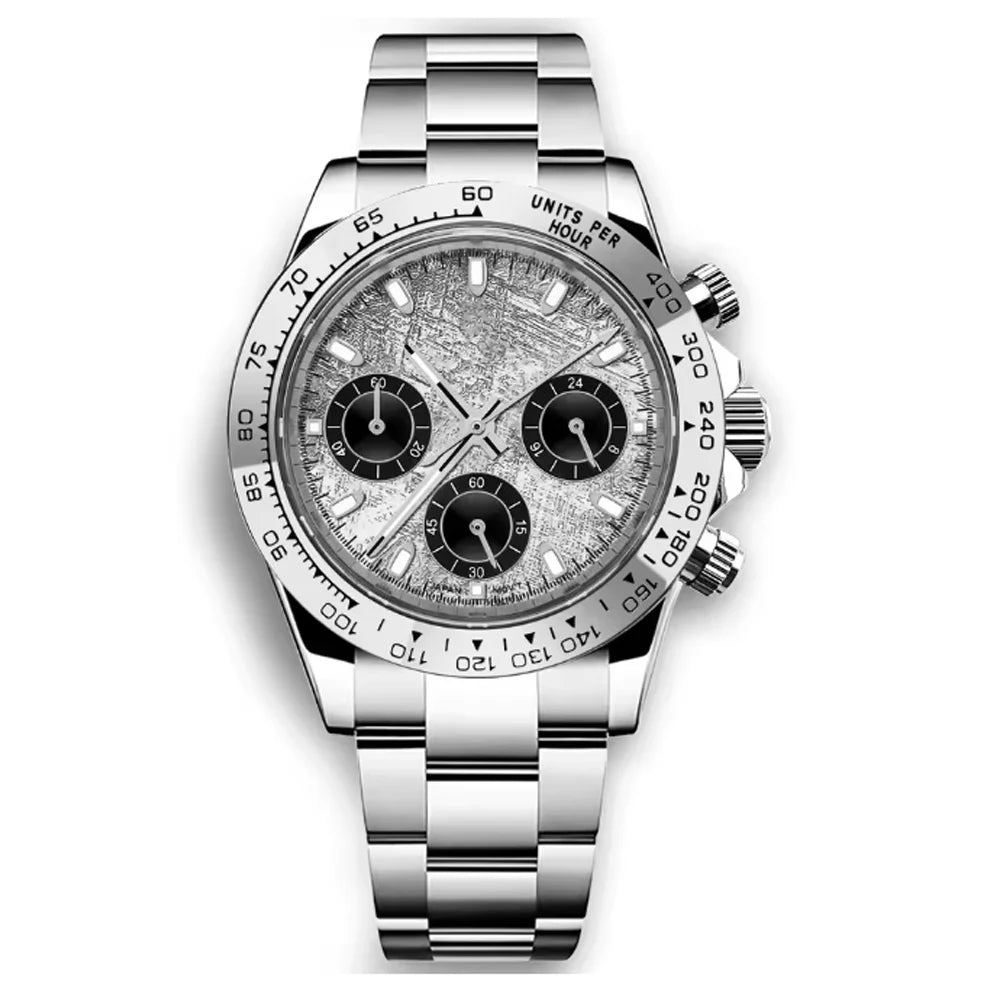 Corgeut Montre Quartz VK63 Homme Chronographe Complet 40mm Acier Sport 24h – CLEVI Paris