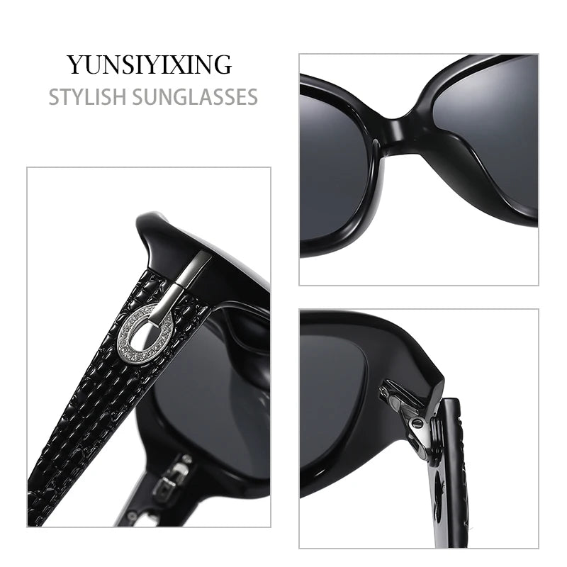 Lunettes de Soleil Papillon Polarisées UV400 Grande Monture Femme Vintage – CLEVI Paris