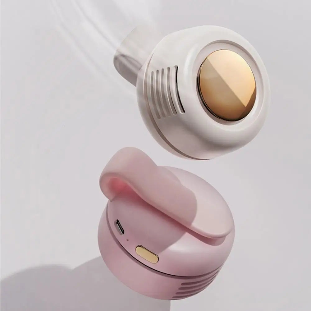 Mini Ventilateur Portable Sans Lames USB – 60 Pales, Flux 360°, Silencieux, Batterie 900mAh – Rose / Blanc / Vert