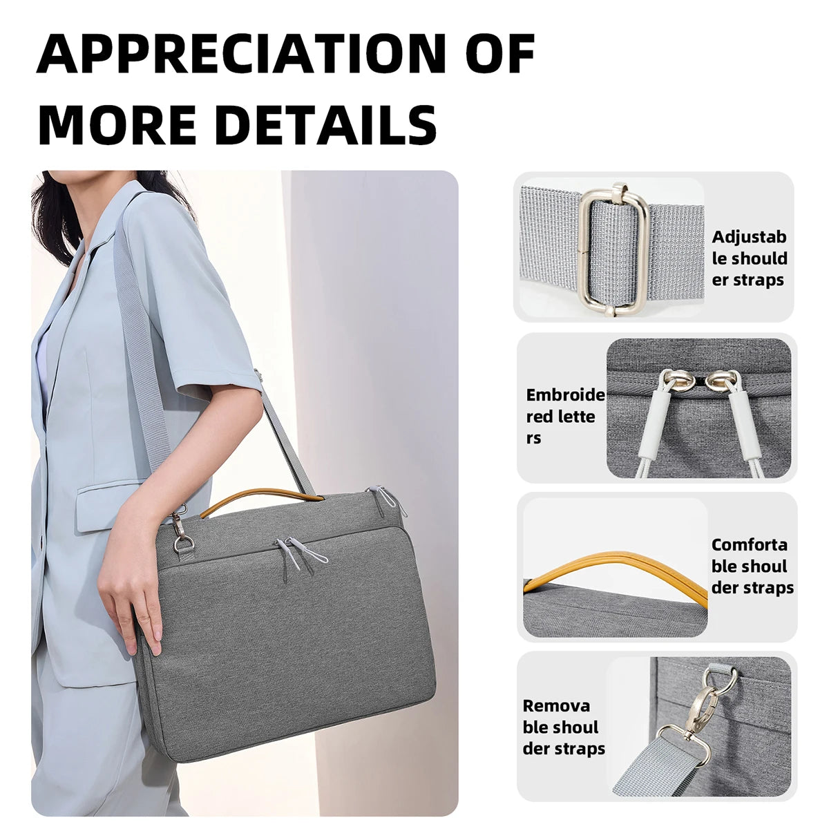 Sacoche Laptop Unisexe Ultra-Légère 14" & 15,6" – CLEVI Paris