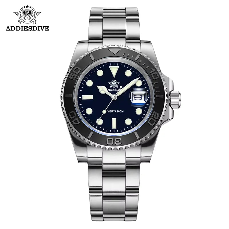 Montre Quartz Homme Addiesdive H3 Miyota 2115 Lumineux BGW9 Plongée 20 Bar Acier 316L 2 Coloris – CLEVI Paris