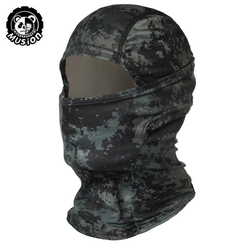 Cagoule Masque Facial Camouflage | Polyester Knit, Cyclisme, Ski, Chasse – CLEVI Paris