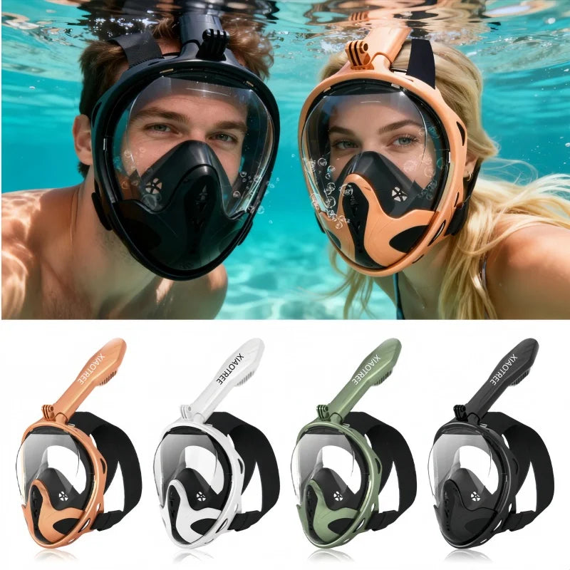 Masque de Plongée Intégral Anti-buée XIAOTREE – Snorkeling Adultes & Enfants – CLEVI Paris