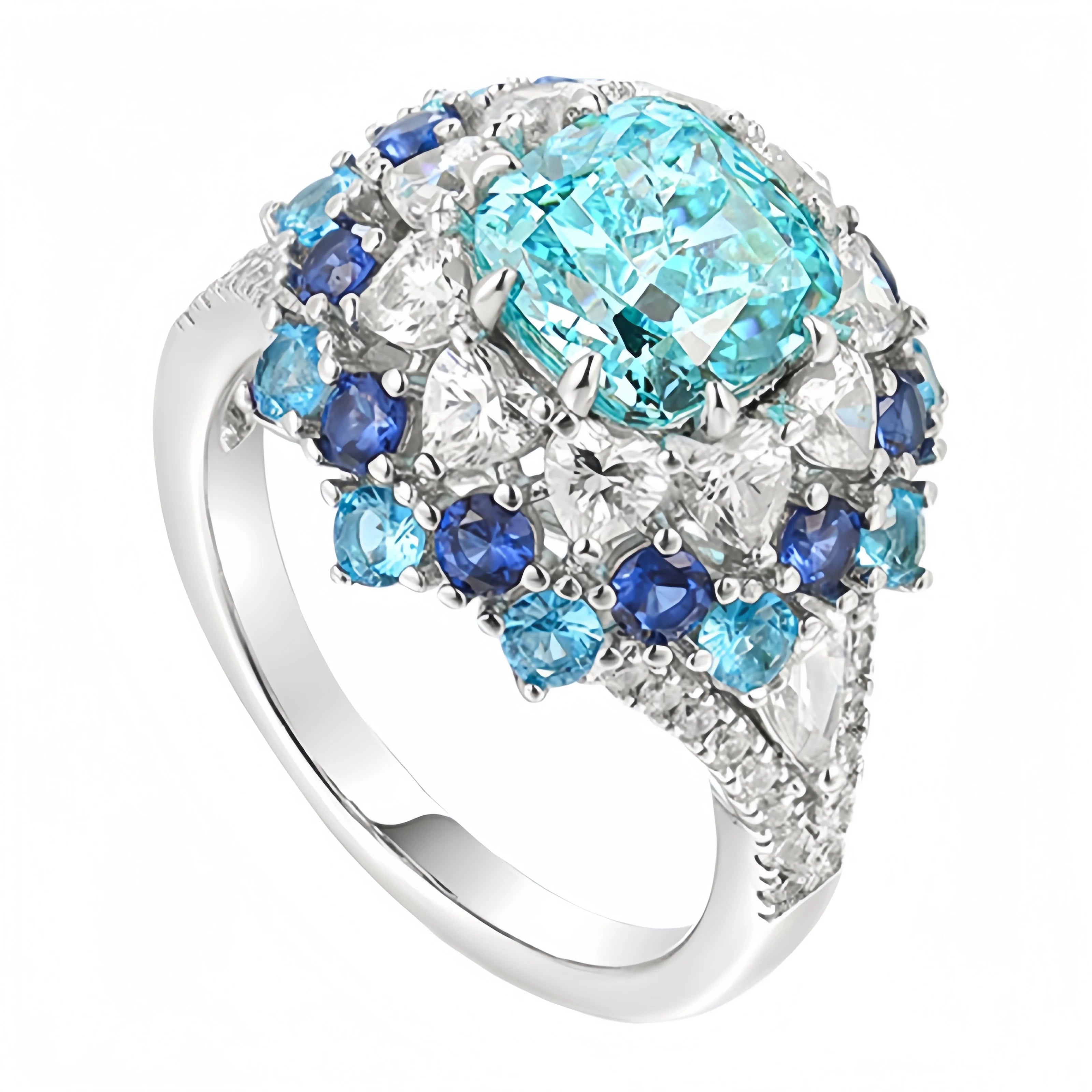 Bague Argent 925 Saphir Paraiba – CLEVI Paris