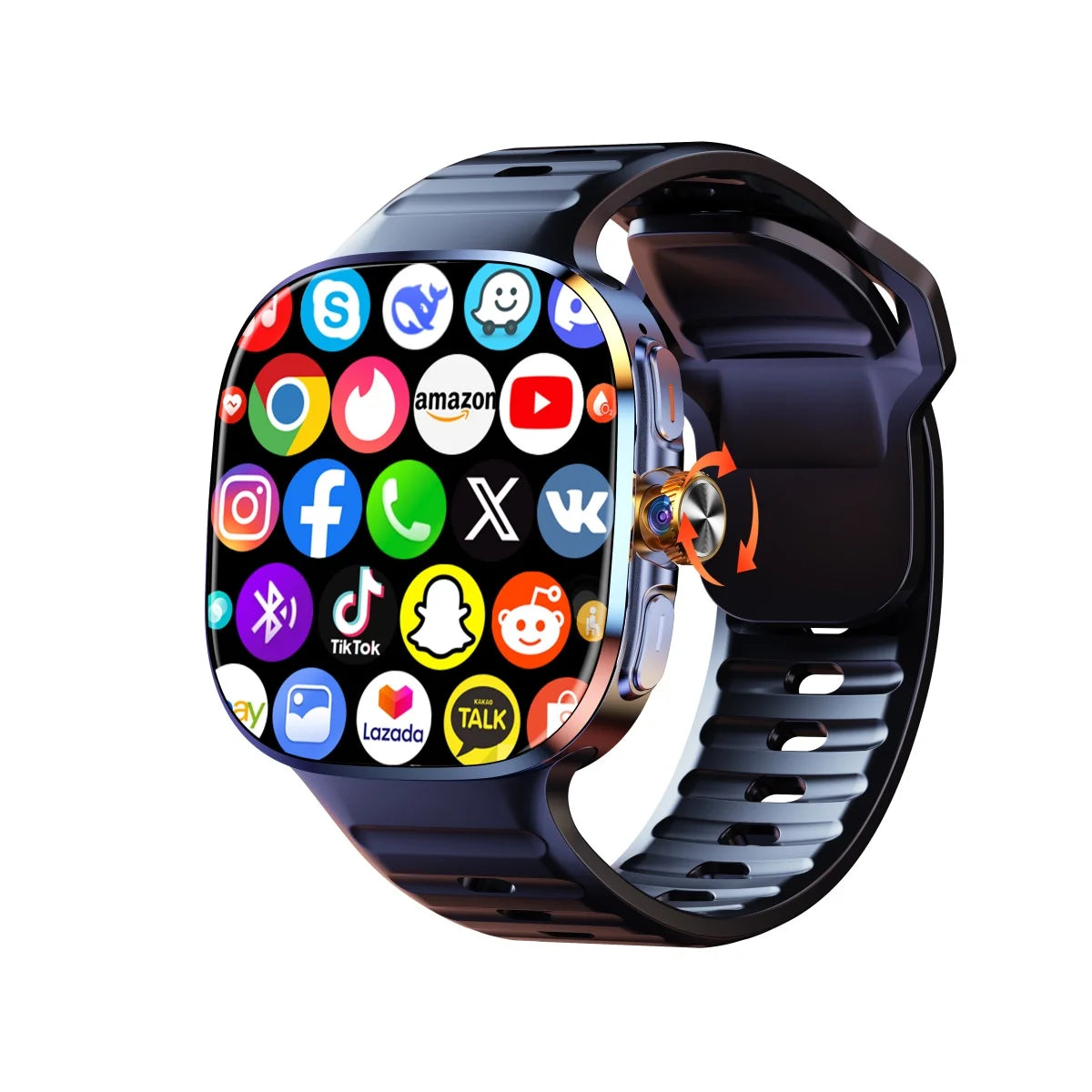 Montre 4G Android Caméra 180° Empreinte 512Go GPS – CLEVI Paris