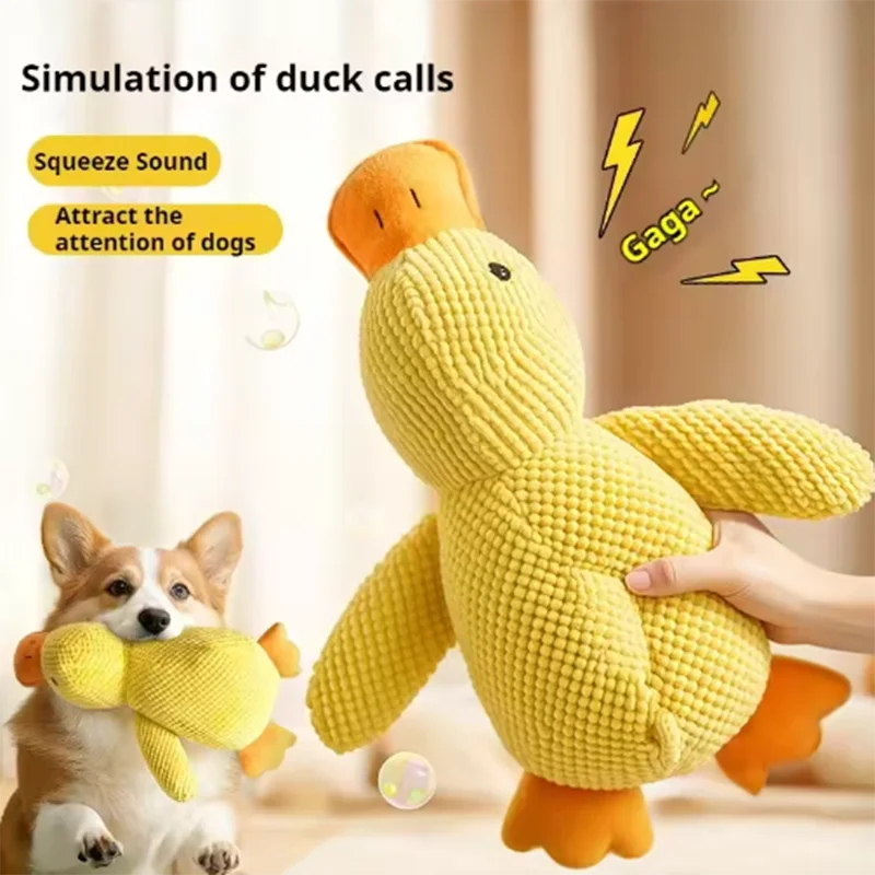 Peluche Canard Jouet pour Chien | Polaire, Couinant, Anti-Ennui – CLEVI Paris
