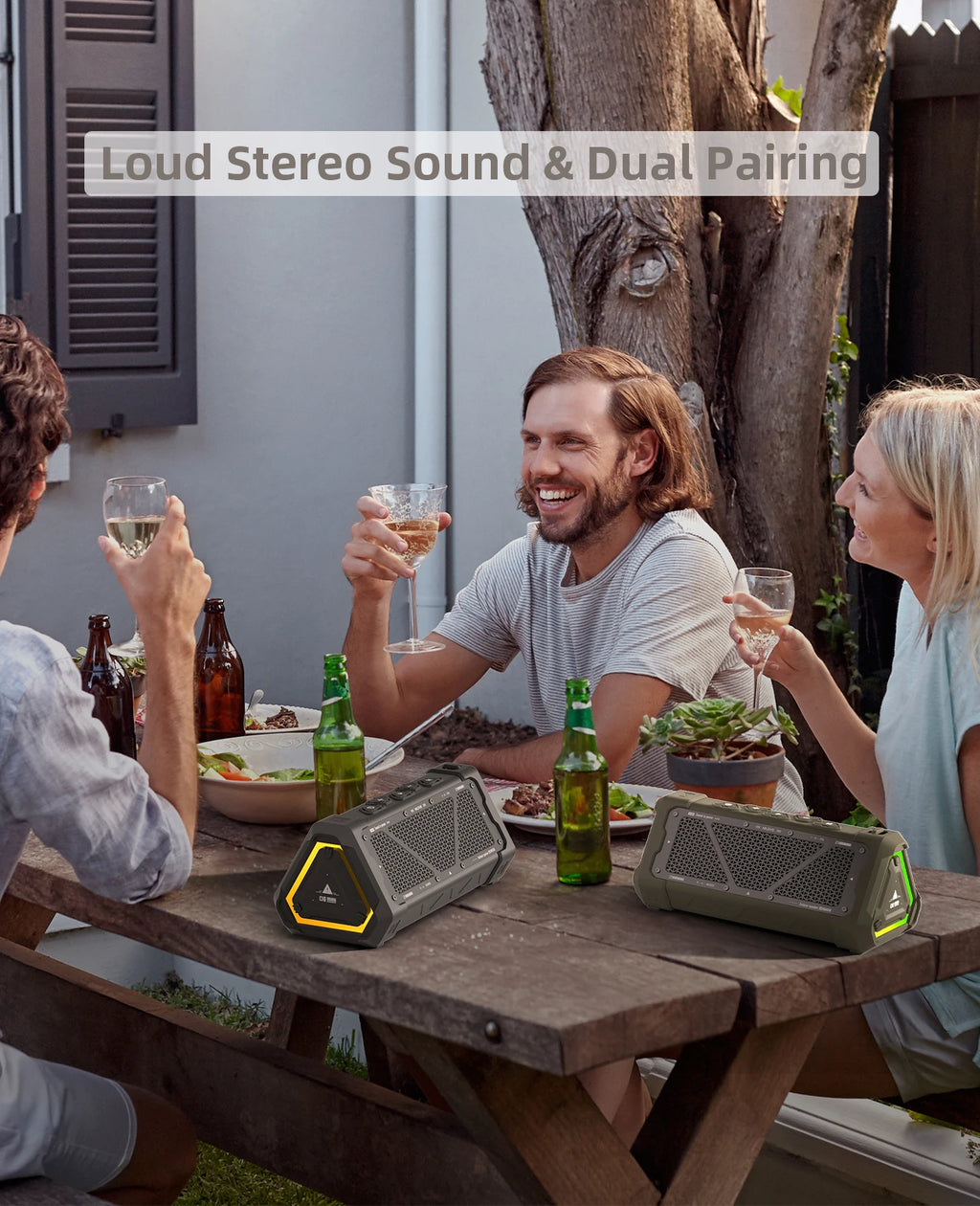 Enceinte Bluetooth Outdoor 40W – IP67, RGB 16,8M Couleurs, TWS, 12h | MLOVE P3
