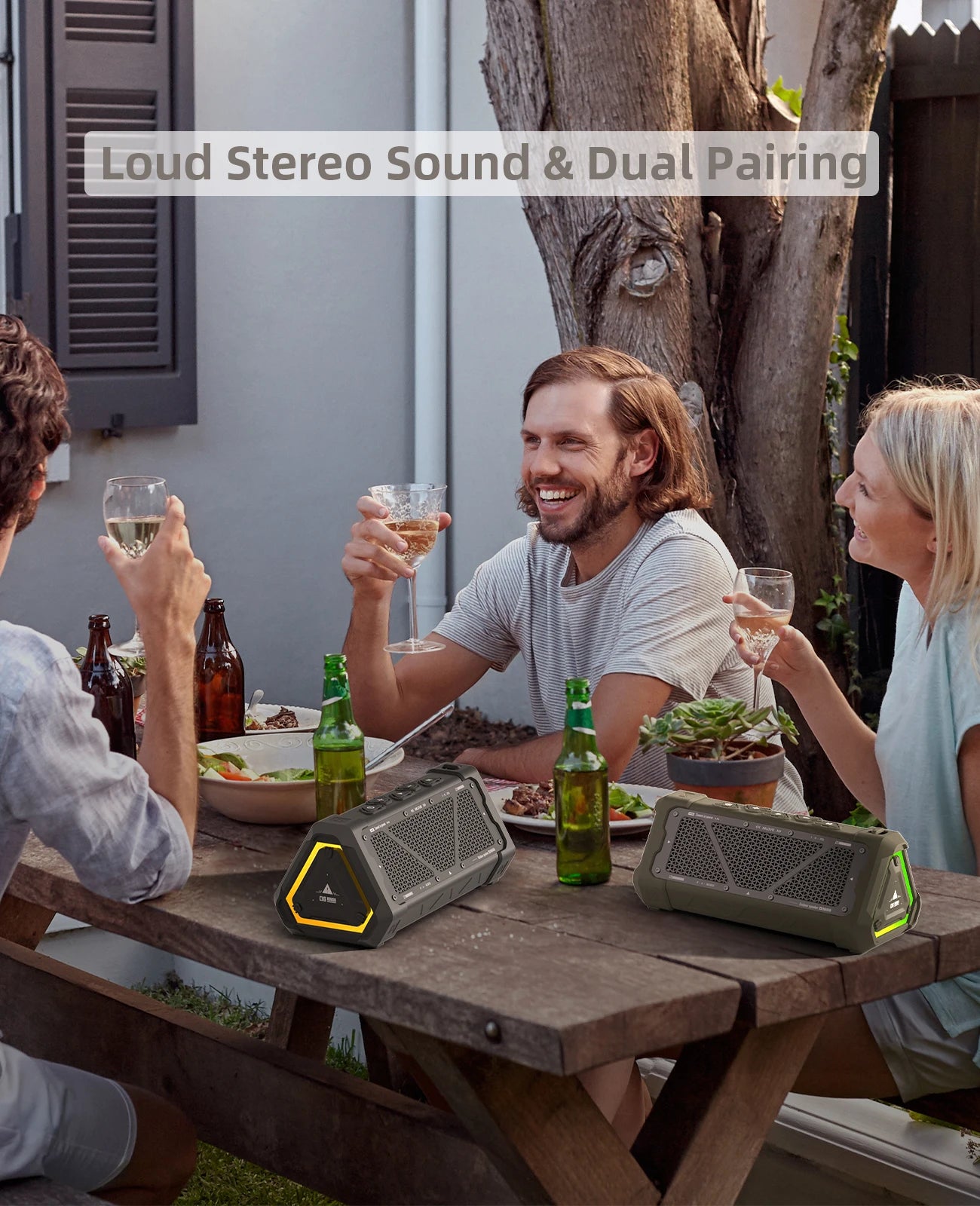 Enceinte Bluetooth Outdoor 40W – IP67, RGB 16,8M Couleurs, TWS, 12h | MLOVE P3