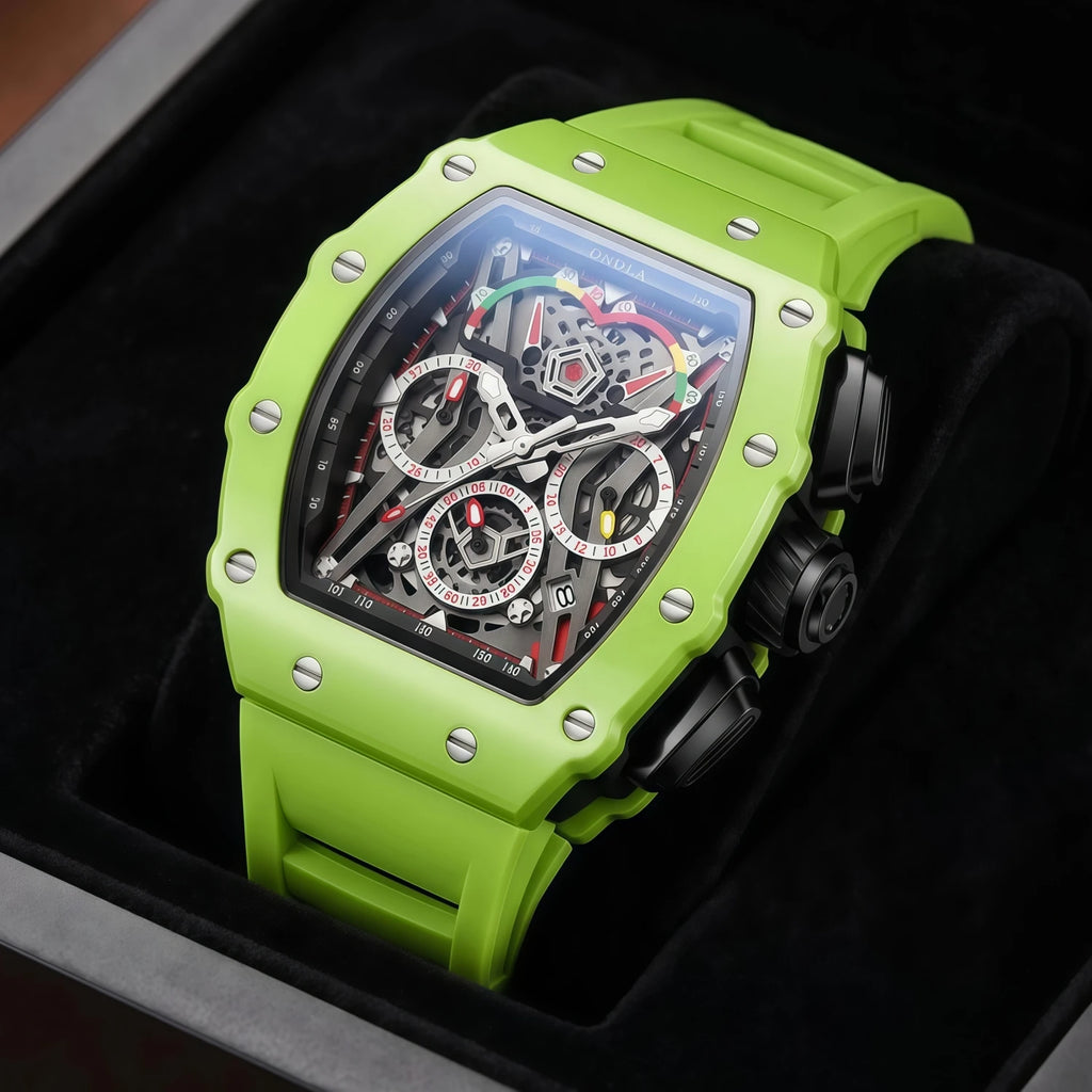 ONOLA ON6827CK Montre Homme Quartz Tonneau Bracelet Silicone Verre Hardlex Lumineux 3 ATM 4 Coloris – CLEVI Paris