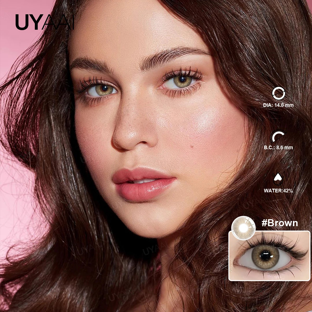 Lentilles de Contact Colorées UYAAI – 14 Teintes Naturelles, Sans Correction, Port Annuel