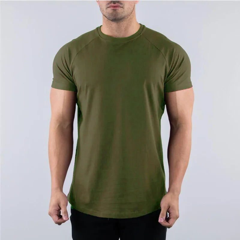 T-Shirt Sport Homme – Coton Respirant, Coupe Slim, Manches Courtes