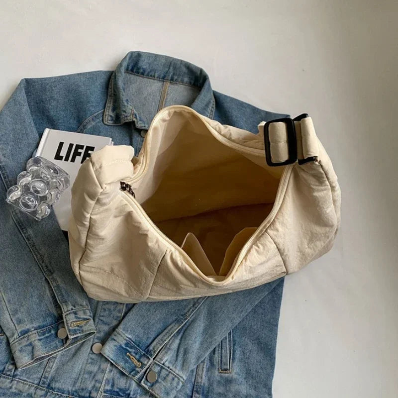 Sac à Main Bandoulière Nylon Femme | Casual & Élégant, Fermeture Zippée, 2 Tailles, 9 Coloris – CLEVI Paris