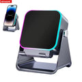 Support Téléphone 5-en-1 – Enceinte Induction HiFi, 8 LED RGB, Power Bank 5000mAh | Newmsnr