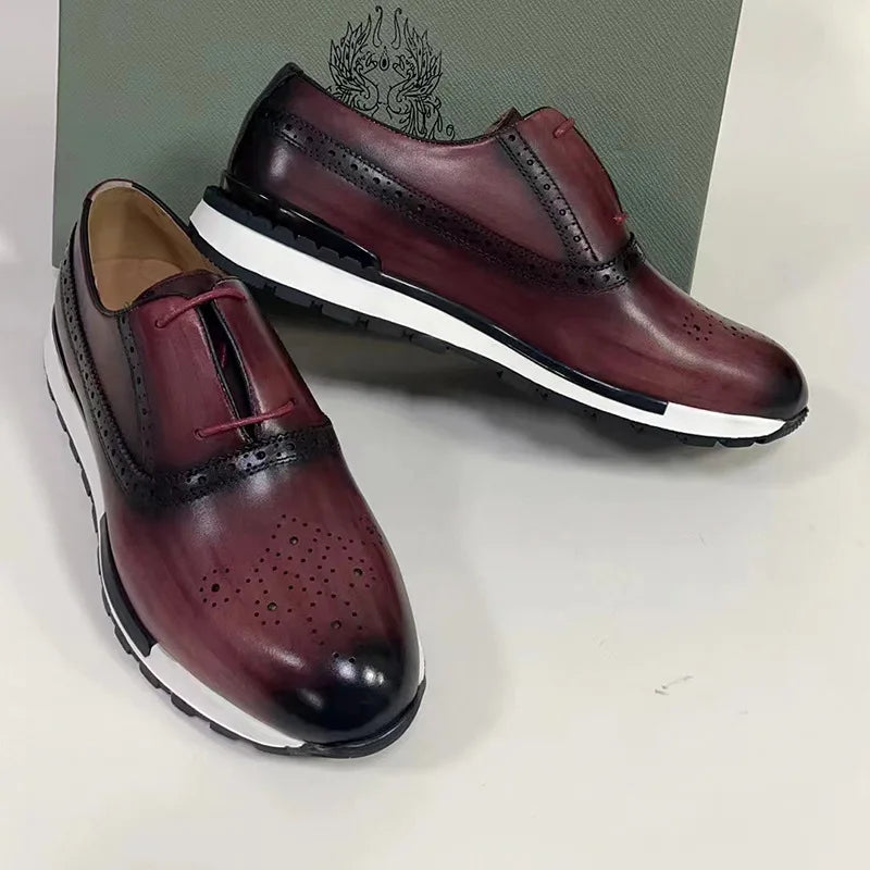 Loafer Brogue Homme Cuir Véritable Design Britannique | Rehaussant Bullock 4 Coloris