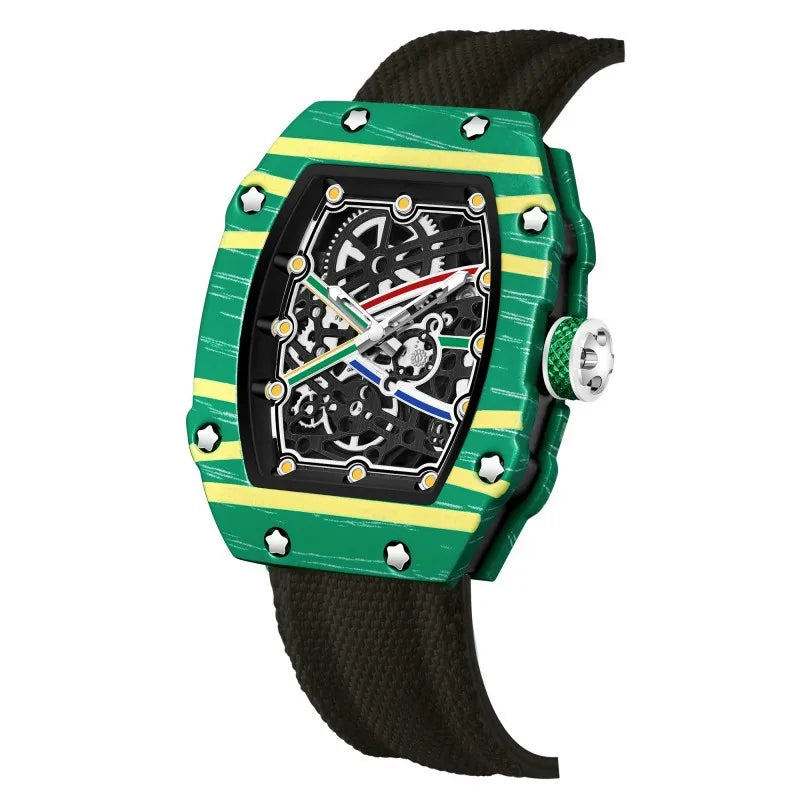 STARPERISH Montre Automatique Japonais Homme Tonneau Ultra-Fin Nylon Lumineux – CLEVI Paris